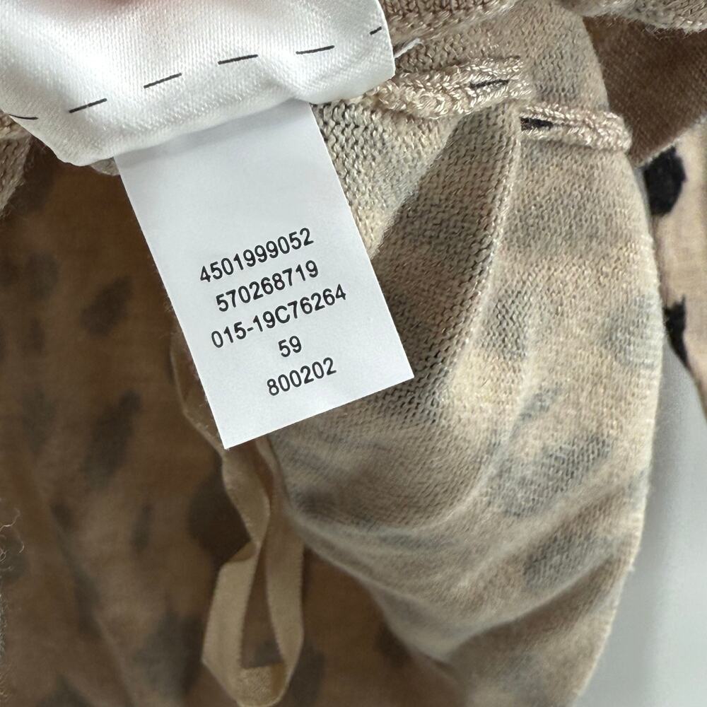 CHICO’S Sweater SZ Large (Chico’s SZ2) Animal Print Cheetah Pullover Office Work - Picture 10 of 11